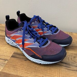 Merrell Trail Crusher Trail Running Athletic Shoes Surf The Web Blue Orange